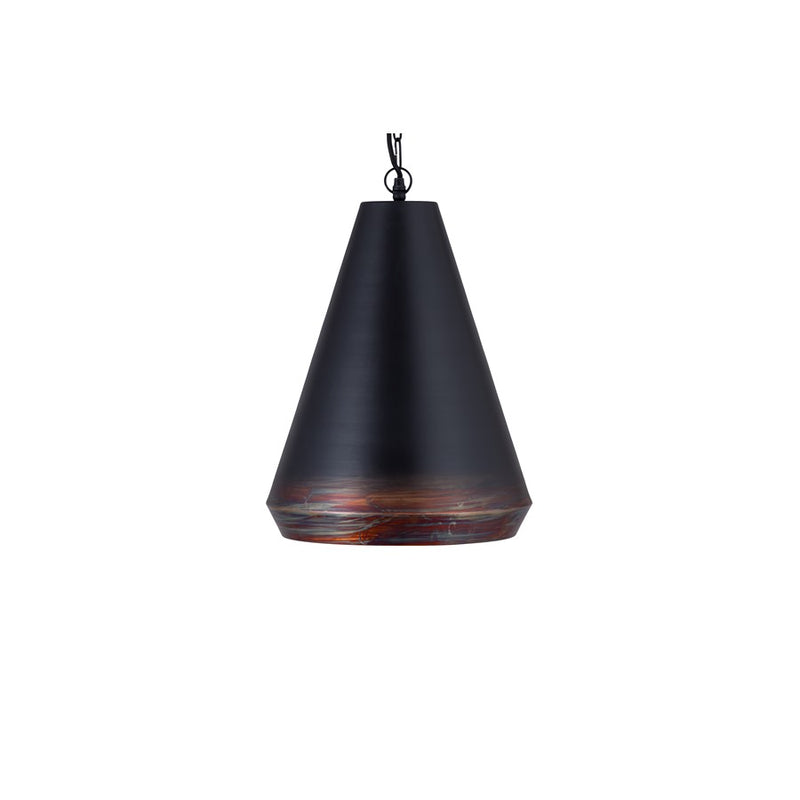 Canarm Madison 14in 1-Light Pendant | Two Tone Black and Gold Metal | Kitchen Island & Dining Room | 14 x 14 x 18 in | Model IPL2077B01TT