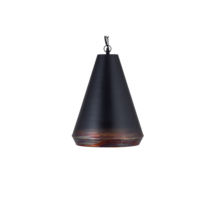 Canarm Madison 1 Light 14" Pendant, Two Tone Black/Gold