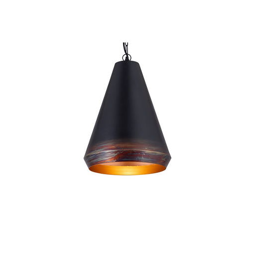 Canarm Madison 1 Light 14" Pendant, Two Tone Black/Gold