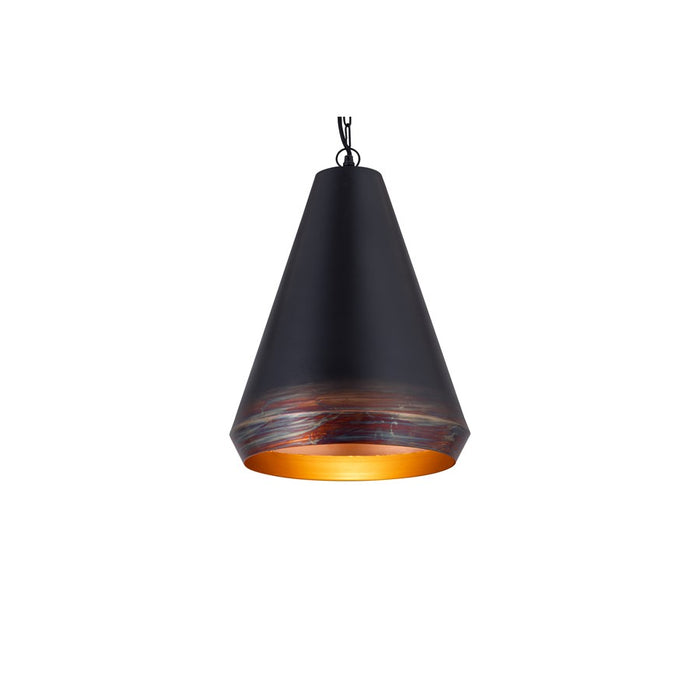 Canarm Madison 1 Light 14" Pendant, Two Tone Black/Gold