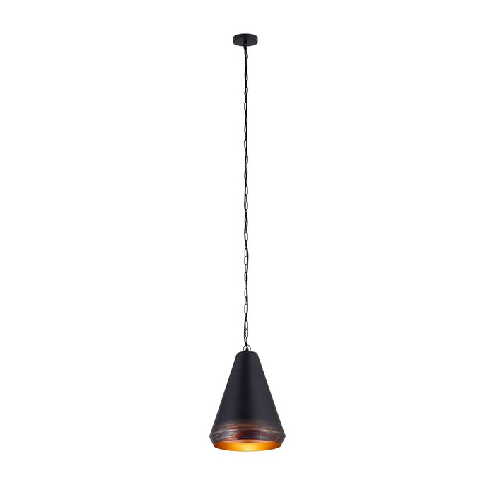 Canarm Madison 1 Light 14" Pendant, Two Tone Black/Gold