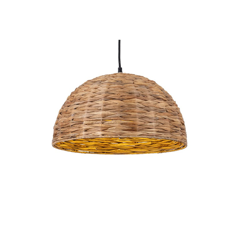 Canarm Kaia 16in 1-Light Pendant | Coastal Natural Seagrass Shade | Kitchen Island & Bedroom | 16 x 16 x 9 in | Model IPL2082B01NA