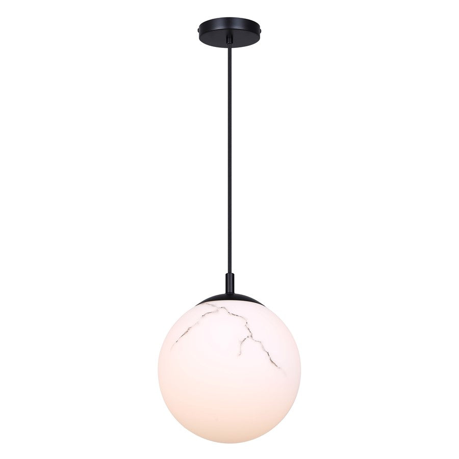 Canarm Halsey 1 Light 9.75" Pendant, Black