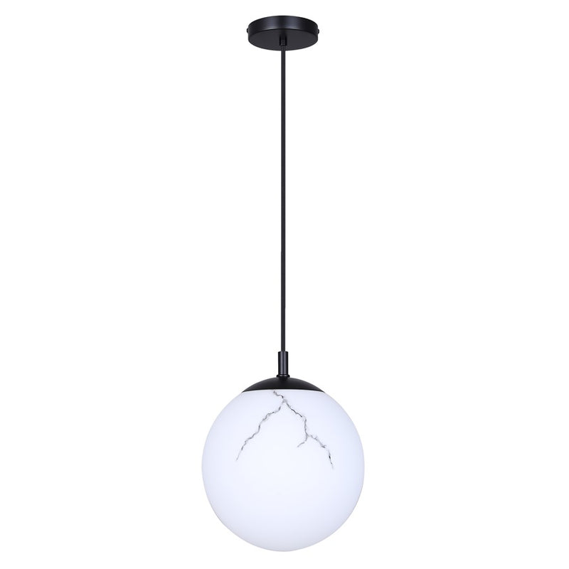 Canarm Halsey 1 Light 9.75" Pendant, Black