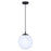 Canarm Halsey 1 Light 9.75" Pendant, Black