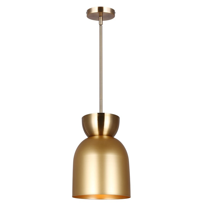 Canarm Aurea 9in 1-Light Pendant | Gold Metal Finish | Dining Room & Kitchen Island | 9 x 9 x 17.25 in | Model IPL2102B01GDP