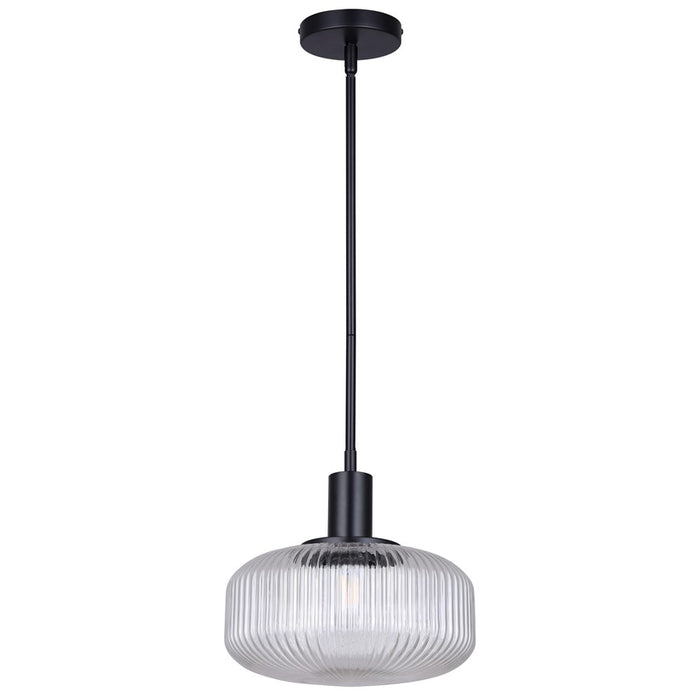 Canarm Ledger 1 Light 10.5" Pendant, Black