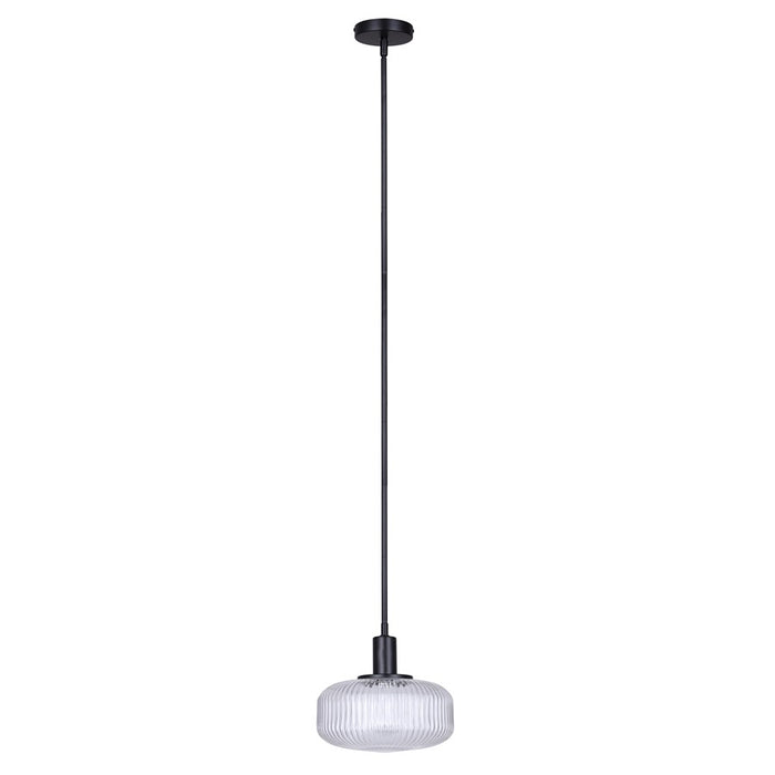 Canarm Ledger 1 Light 10.5" Pendant, Black