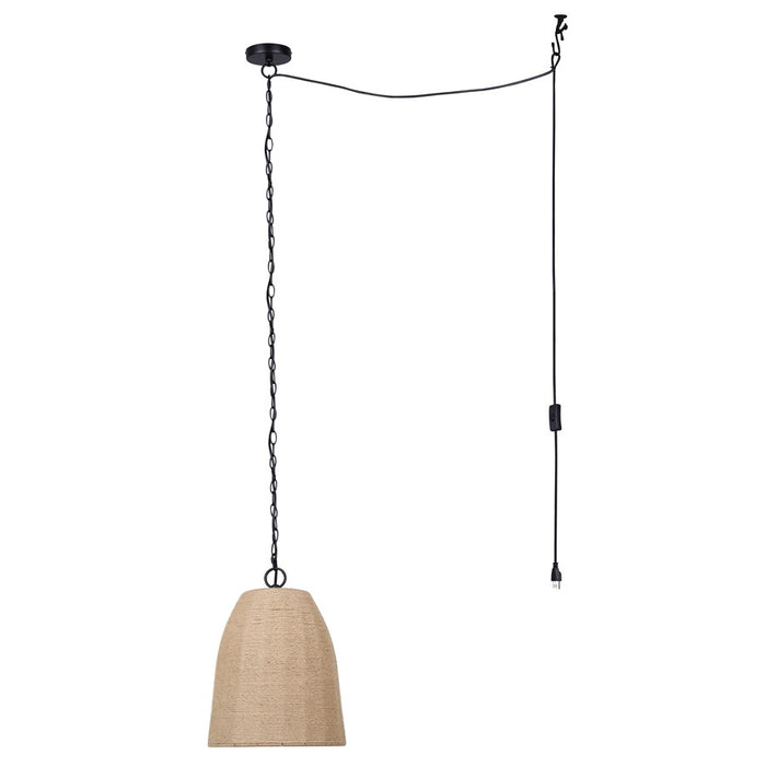 Canarm Hanoi 1 Light 18" Pendant, Black