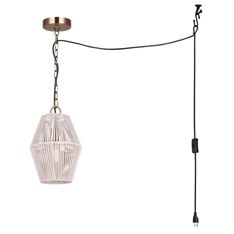 Canarm Klima 1 Light 8.5" Pendant, Gold