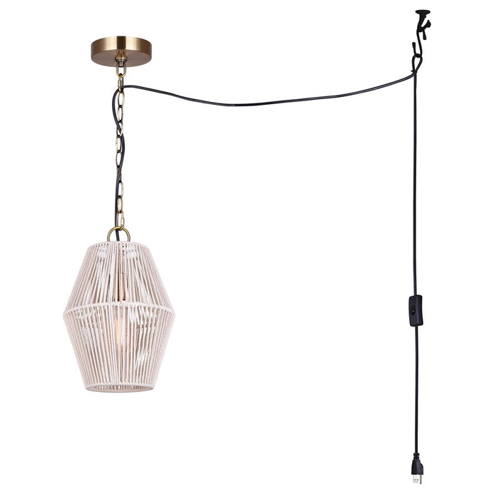 Canarm Klima 1 Light 8.5" Pendant, Gold - IPL2111B01GD