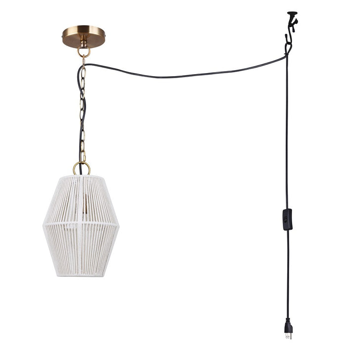 Canarm Klima 1 Light 8.5" Pendant, Gold
