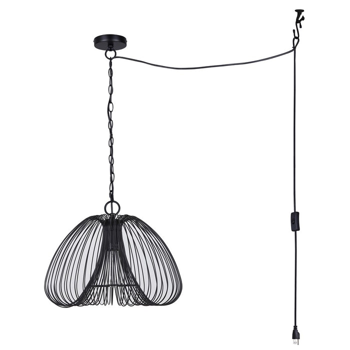 Canarm Stockholm 1 Light 16" Pendant, Black