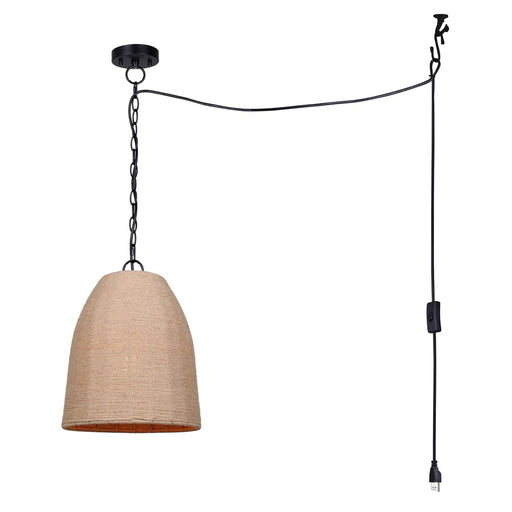 Canarm Malmo 1 Light 12" Pendant, Matte Black - IPL2113B01BKR