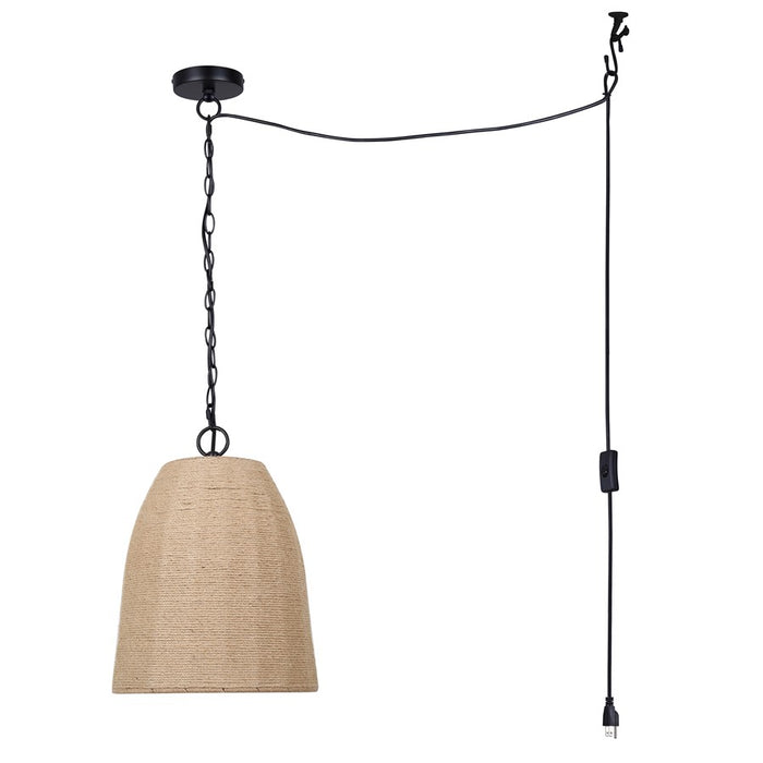 Canarm Malmo 1 Light 12" Pendant, Matte Black