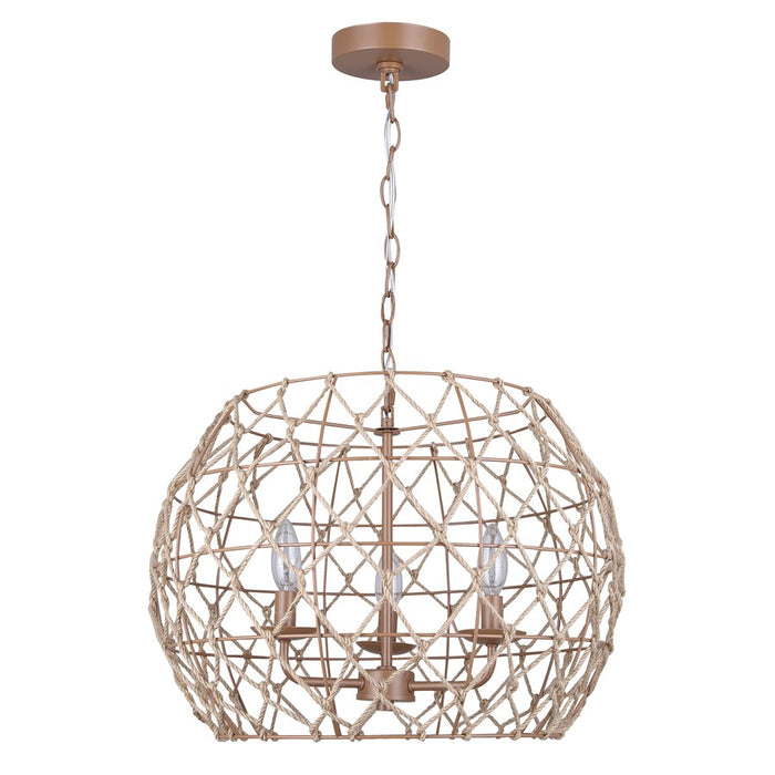 Canarm Aura 3 Light 20" Pendant, Brown
