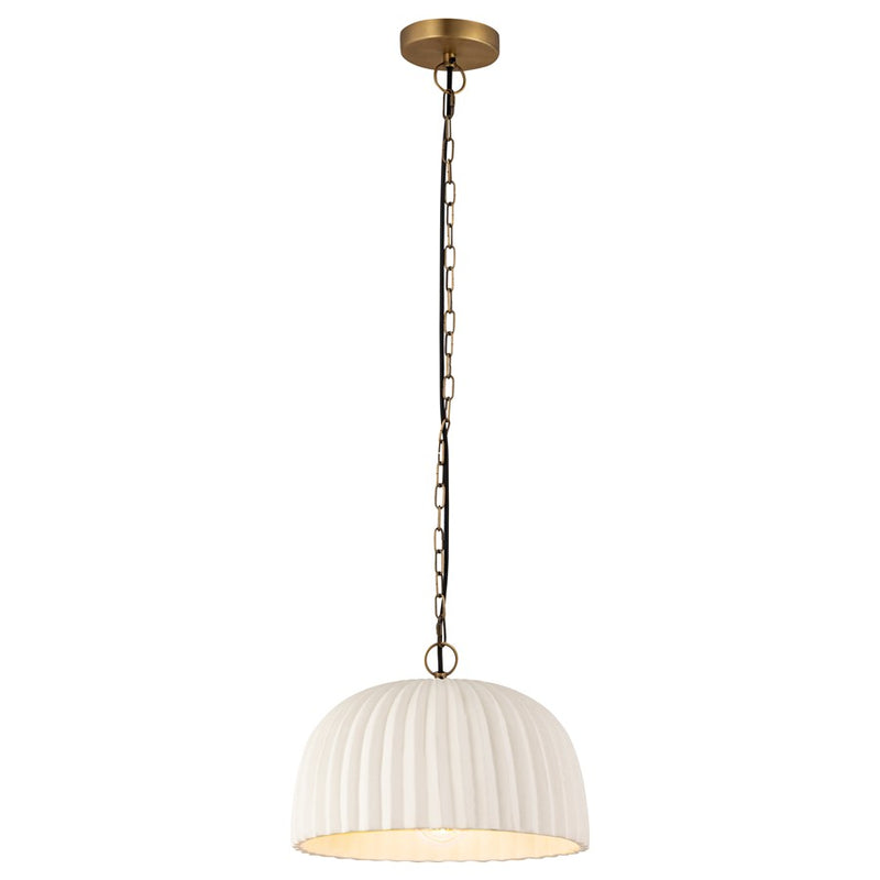 Canarm Audrey 1 Light 15" Pendant, Antique brass