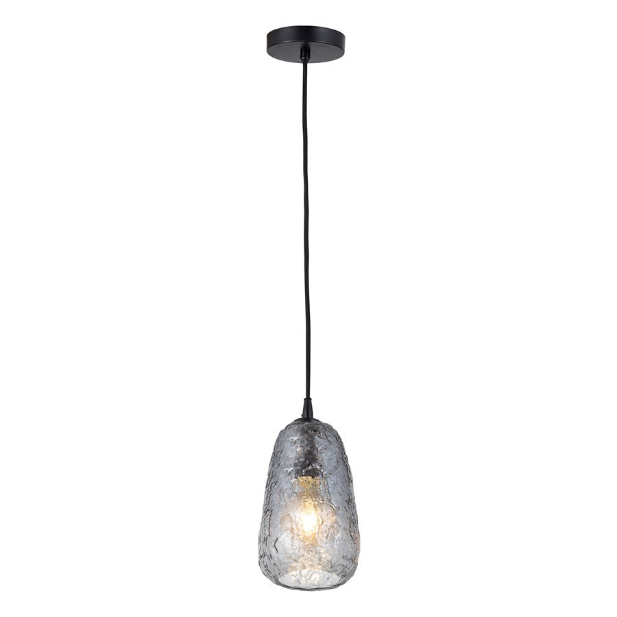 Canarm Eden 1 Light 5.5" Pendant, Matte Black