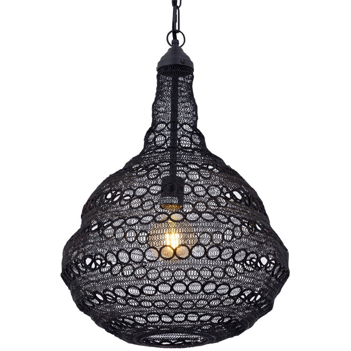 Canarm Agra 1 Light 14.5" Swag Pendant, Black