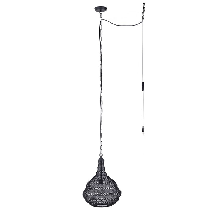 Canarm Agra 1 Light 14.5" Swag Pendant, Black