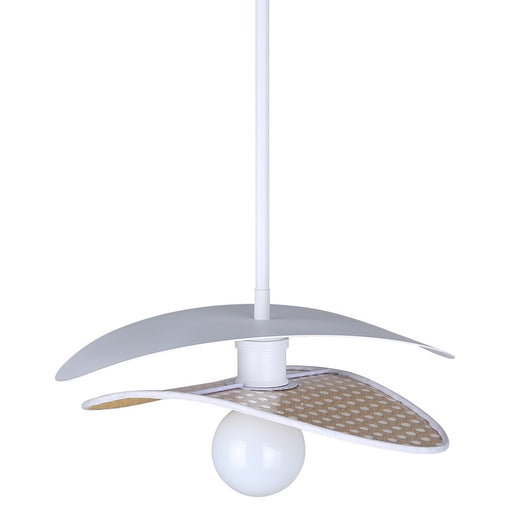Canarm Elodie 1 Light 13.75" Pendant, Matte White