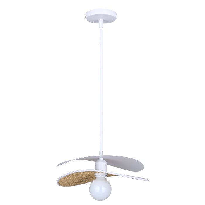 Canarm Elodie 1 Light 13.75" Pendant, Matte White