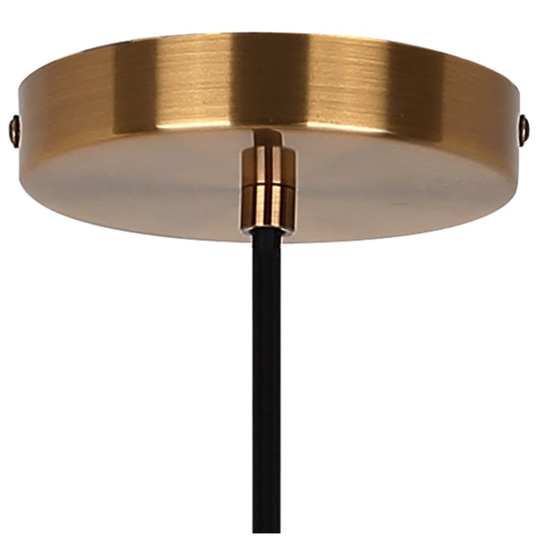 Canarm Eve 6in 1-Light Pendant | Modern Gold and Ribbed Opal Glass | Kitchen Island & Dining Room | 6 x 6 x 14.625 in | Model IPL2190B01GD