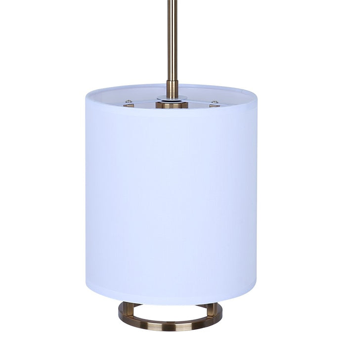 Canarm Bonnie 1 Light 8" Pendant, Gold/Matte White