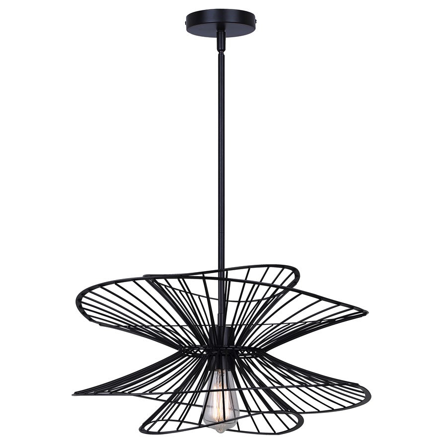 Canarm Channel 1 Light 20" Pendant, Black