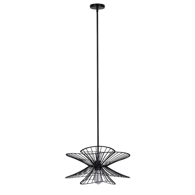 Canarm Channel 20in 6-Light Pendant | Industrial Black Steel | Kitchen Island & Dining Room | 20 x 20 x 16.625 in | Model IPL2193B01BK