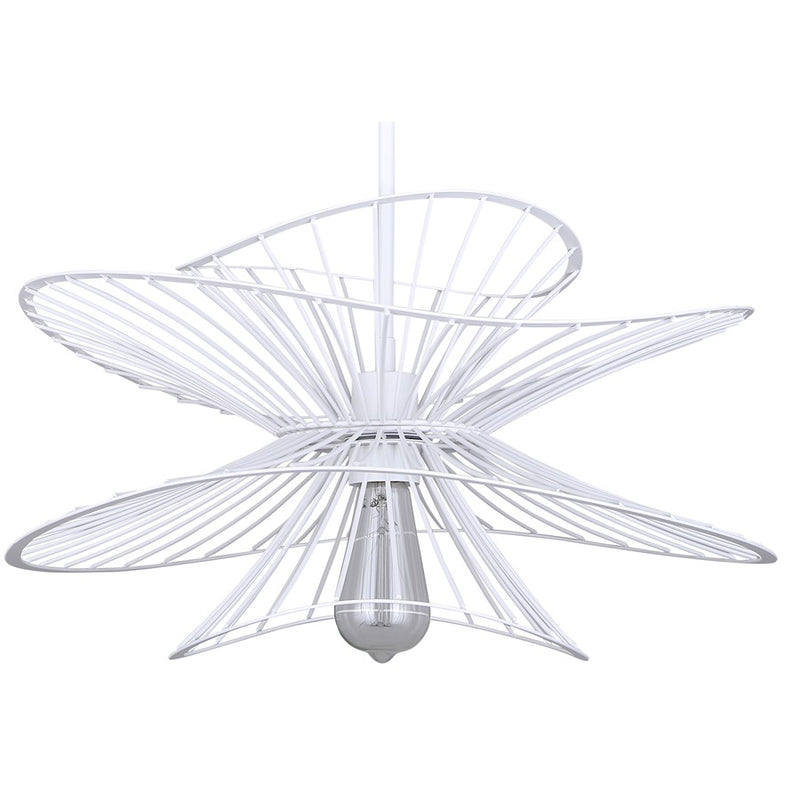 Canarm Channel 20in 1-Light Pendant | Industrial White Steel | Kitchen Island & Dining Room | 20 x 20 x 16.625 in | Model IPL2193B01WH