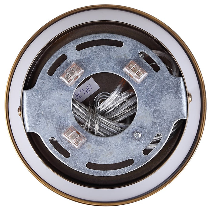 Canarm Ollie 1 Light 7.5" Pendant, Matte White/Gold