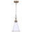 Canarm Ollie 1 Light 7.5" Pendant, Matte White/Gold