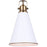 Canarm Ollie 1 Light 7.5" Pendant, Matte White/Gold
