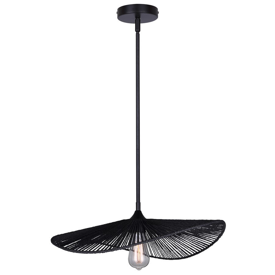 Canarm Georgia 1 Light 20" Pendant, Black