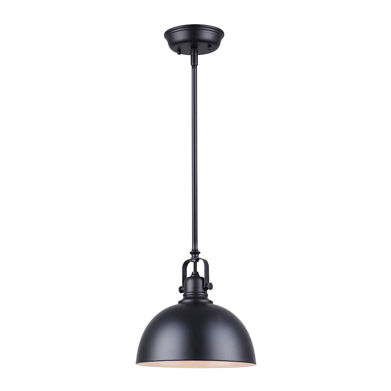 Canarm Polo 9in 1-Light Pendant | Matte Black Steel | Entryway & Kitchen Island | 9 x 9 x 59.75 in | Model IPL222B01BK