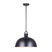 Canarm Polo 16in 1-Light Pendant | Matte Black Steel | Entryway & Kitchen Island | 16 x 16 x 15 in | Model IPL222B01BK16
