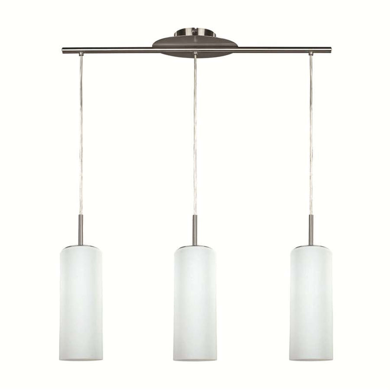 Canarm Toni 28in 3-Light Pendant | Modern Brushed Pewter and White Opal Glass | Kitchen Island & Dining Room | 28 x 6 x 64.5 in | Model IPL379A03BPT
