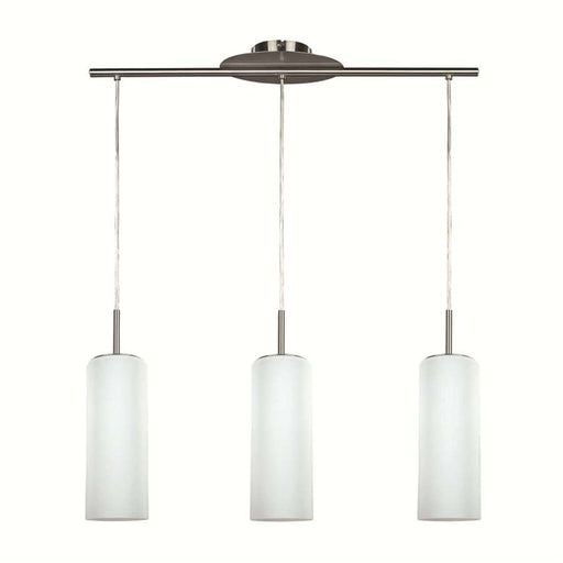 Canarm Toni 28in 3-Light Pendant | Modern Brushed Pewter and White Opal Glass | Kitchen Island & Dining Room | 28 x 6 x 64.5 in | Model IPL379A03BPT