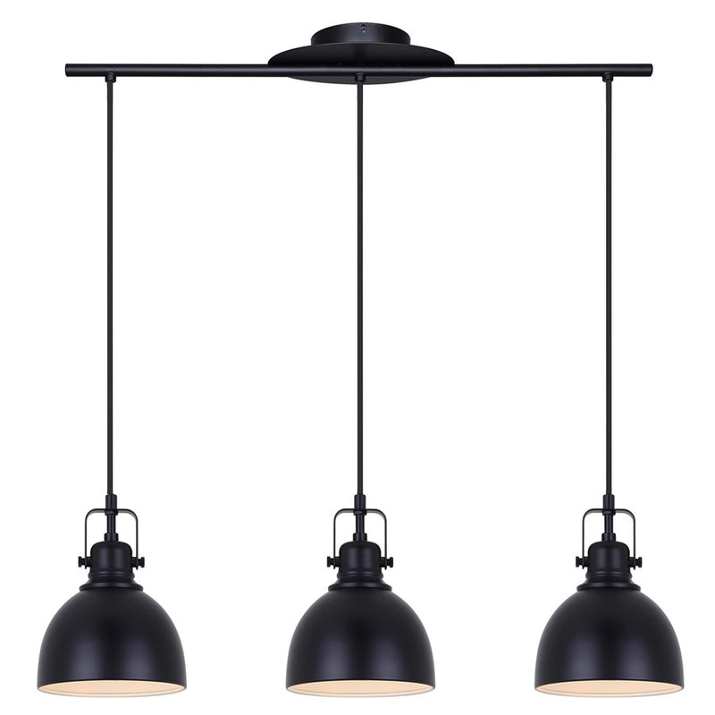 Canarm Polo 3 Light 29.5" Pendant, Matte Black