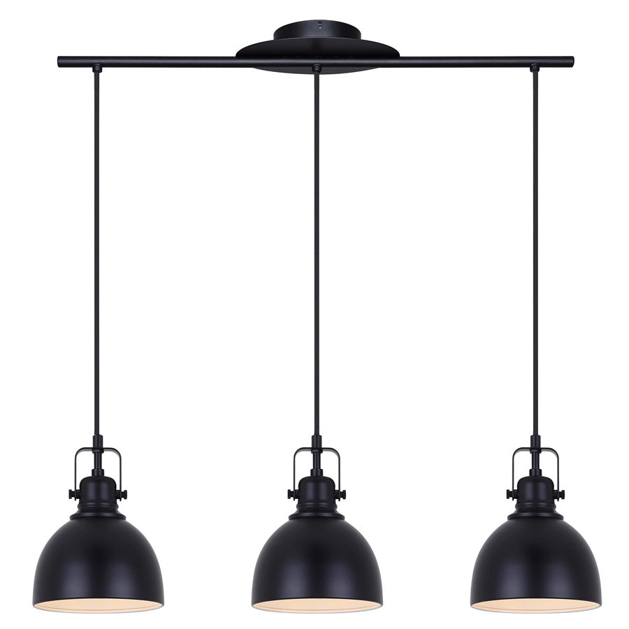 Canarm Polo 3 Light 29.5" Pendant, Matte Black - IPL622A03BK
