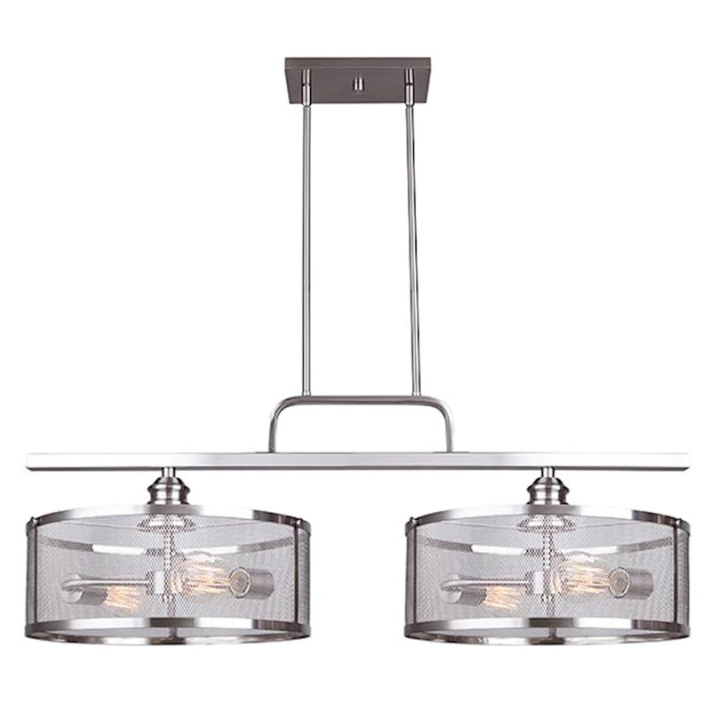 Canarm Beckett 36in 4-Light Pendant | Modern Vintage Brushed Nickel | Kitchen Island & Dining Room | 36 x 36 x 64 in | Model IPL626A04BN