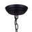 Canarm Armelle 4 Light 19.75" Pendant, Black/Grey/Faux Wood