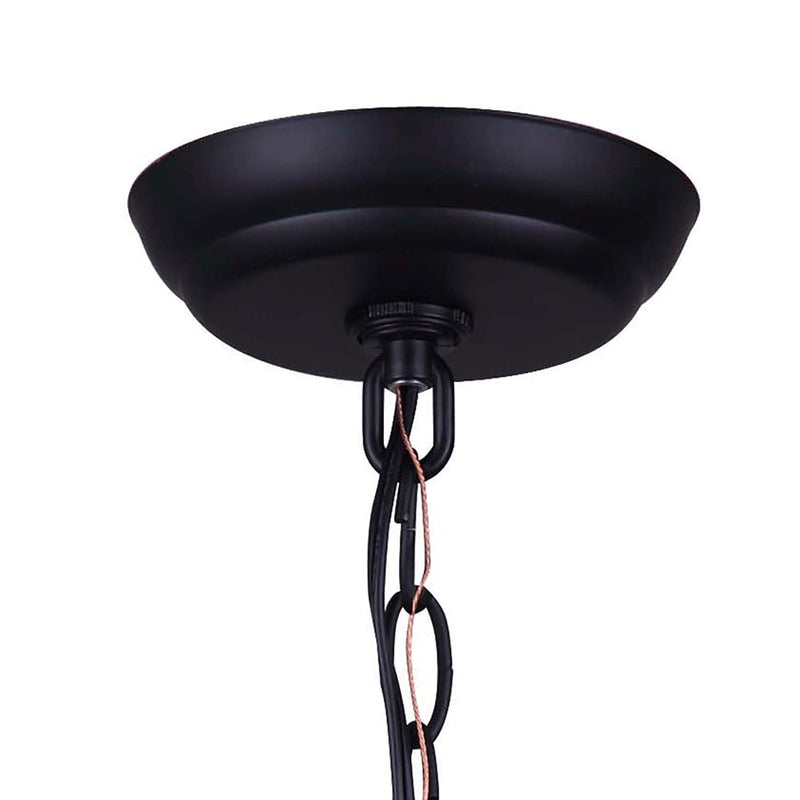 Canarm Armelle 20in 4-Light Pendant | Contemporary Black, Grey and Faux Wood | Dining Room & Living Room | 20 x 20 x 22 in | Model IPL673B04BKD20
