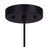 Canarm Thea 1 Light Pendant, Matte Black/Gold
