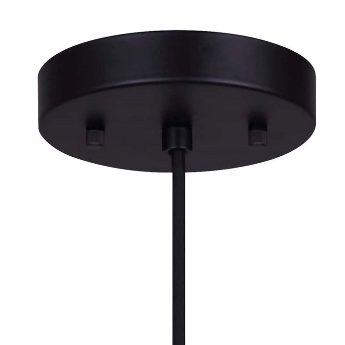 Canarm Thea 1 Light Pendant, Matte Black/Gold