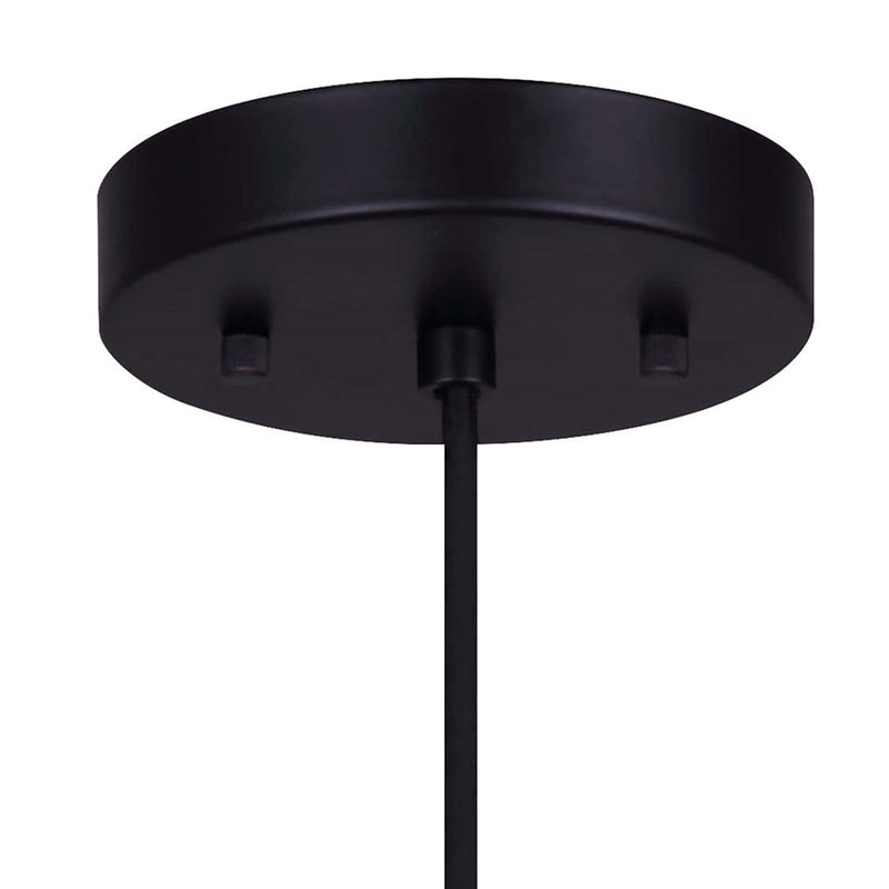 Canarm Thea 12in 1-Light Pendant | Modern Matte Black and Gold Metal | Living Room & Dining Room | 12 x 12 x 11.25 in, Adjustable | Model IPL674B01BKG