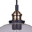 Canarm Thea 1 Light Pendant, Matte Black/Gold