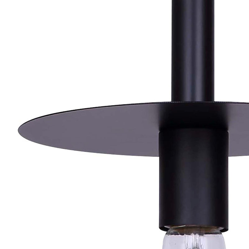 Canarm Viggo 8in 1-Light Pendant | Matte Black | Kitchen Island & Dining Room | 8 x 8 x 16 in | Model IPL696B01BK