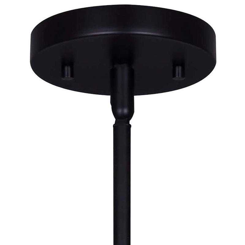Canarm Viggo 8in 1-Light Pendant | Matte Black | Kitchen Island & Dining Room | 8 x 8 x 16 in | Model IPL696B01BK